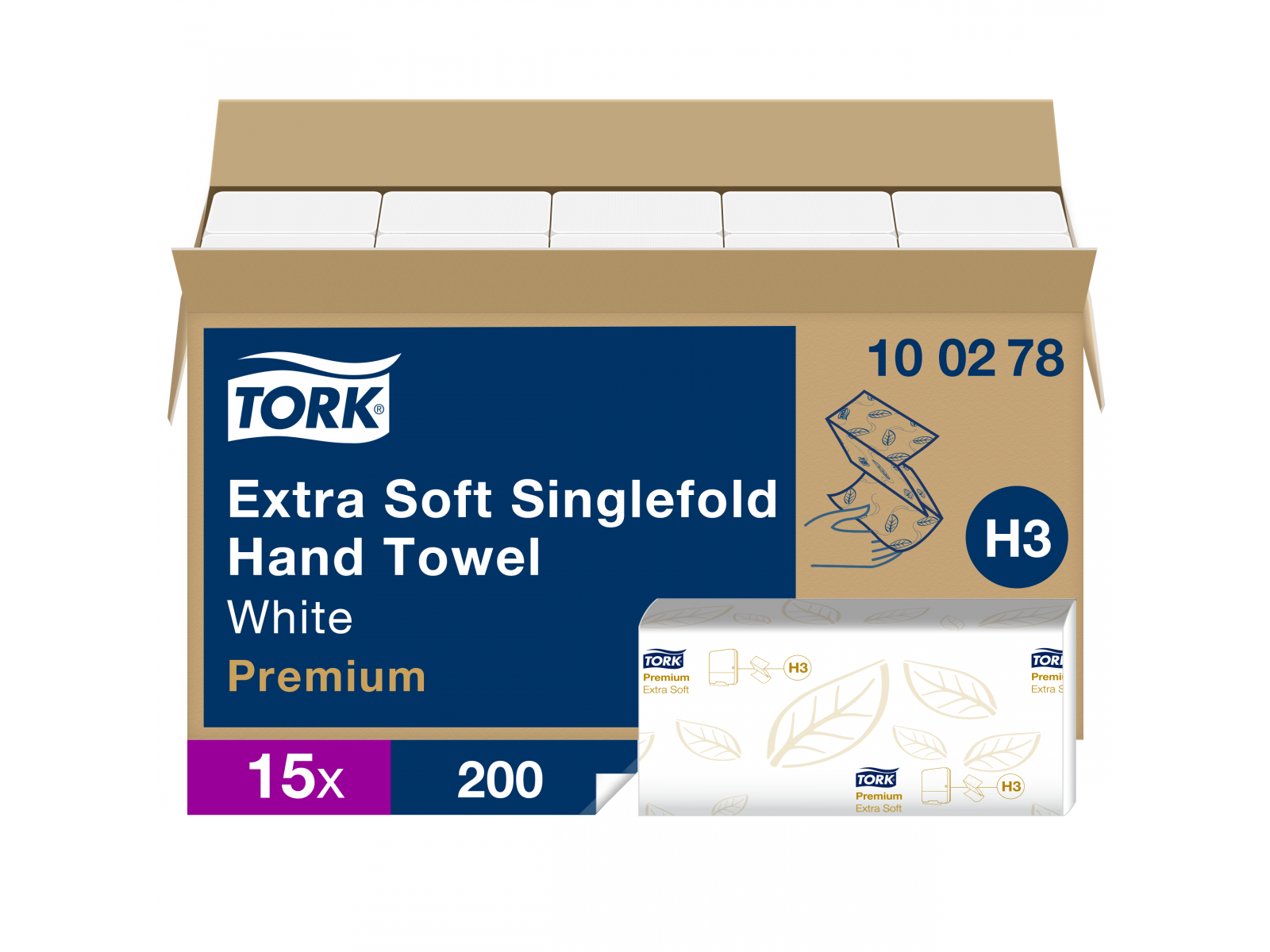 Ręcznik ZZ TORK 100278 Extra Premium Luksusowy Duży 3000 Listków w kartonie